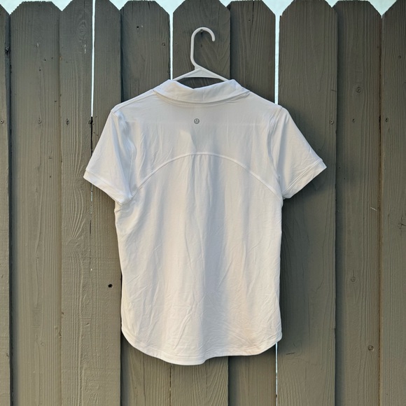 Lululemon Crisp White Athletic Performance Polo Top Women’s Size 8 - Picture 7 of 9